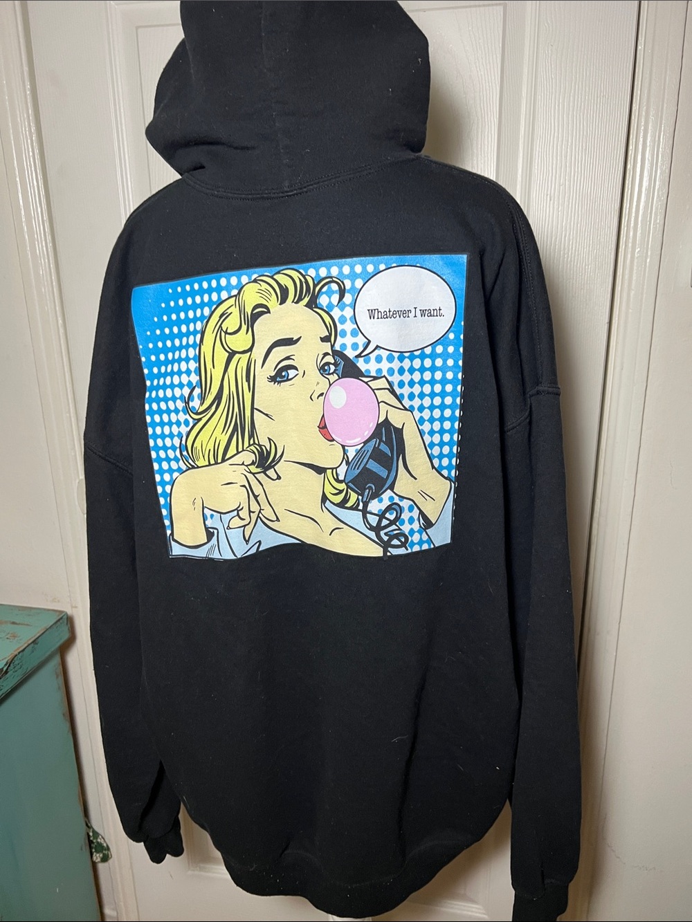 Boys Lie Black Cotton Hoodie Size OS